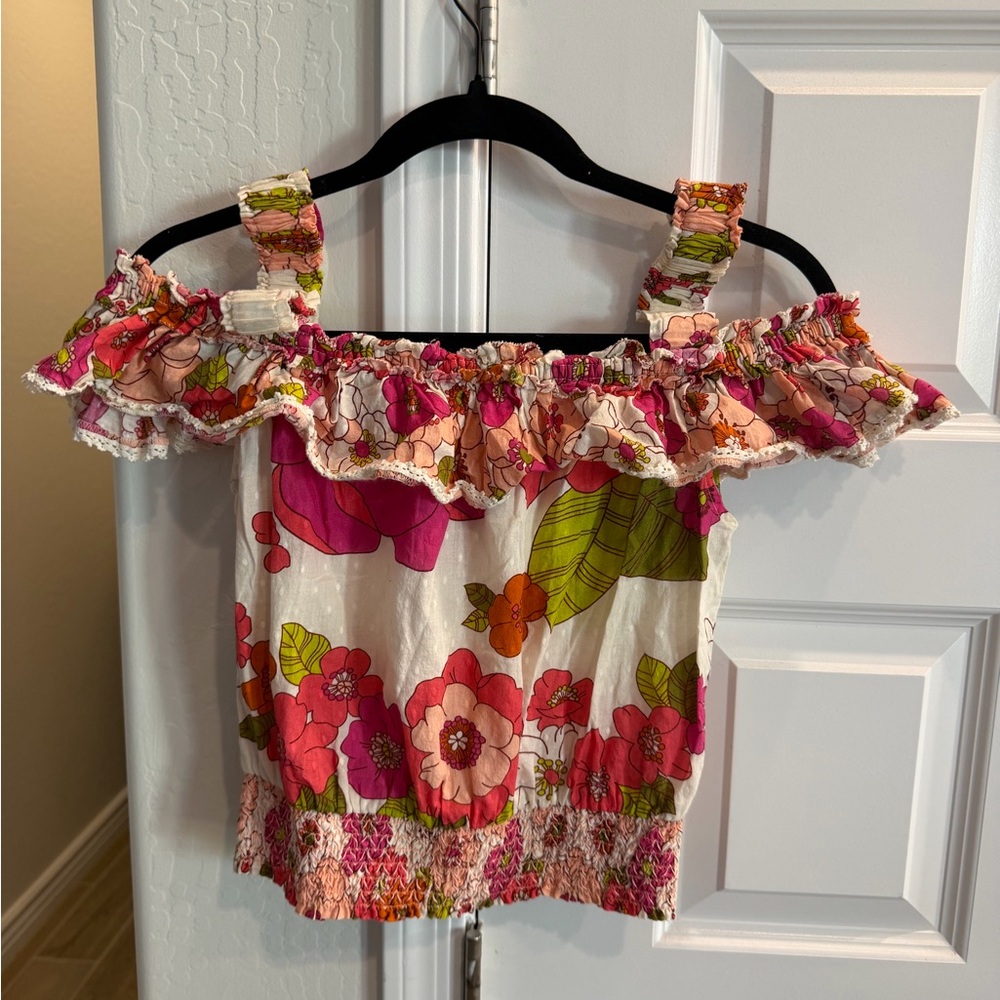 Off the shoulder floral top